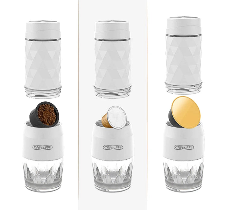 Manual Mini Espresso Coffee Maker - 3-in-1 (for NS/ DG Pods & Ground)