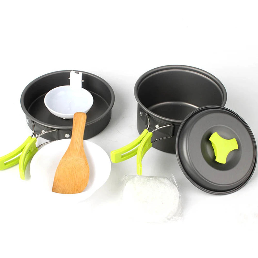 Compact Cookware Set -Lime (6pcs)