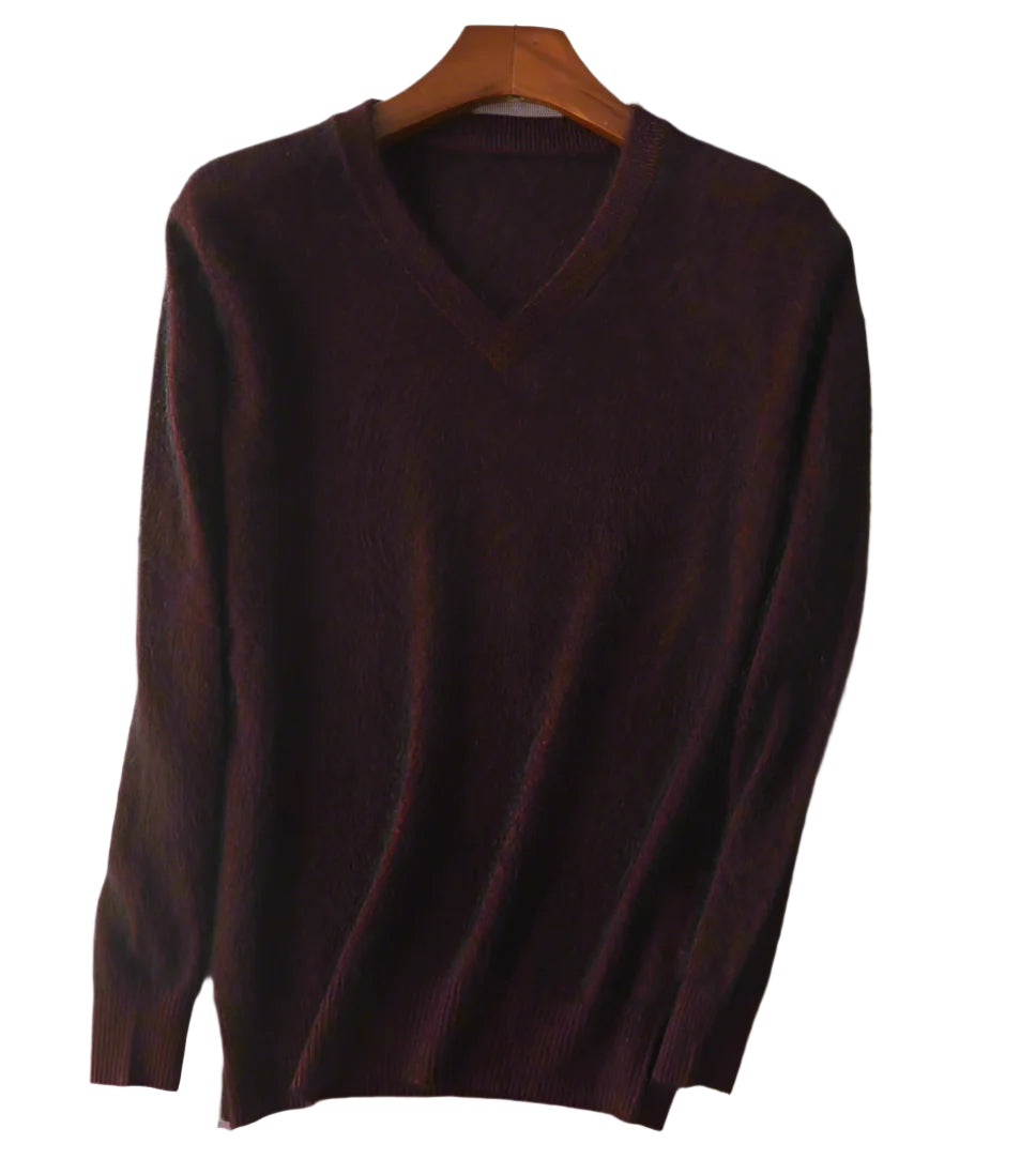 Mink Cashmere Sweater - All Colors | V-Neck (Unisex)