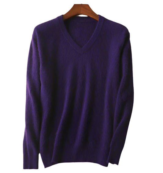 Mink Cashmere Sweater - All Colors | V-Neck (Unisex)