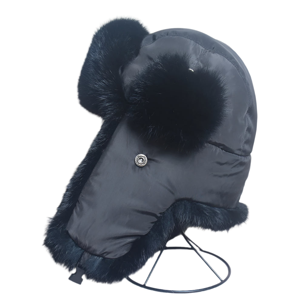 Bomber Hat - Rabbit (100% Real Fur Interior)