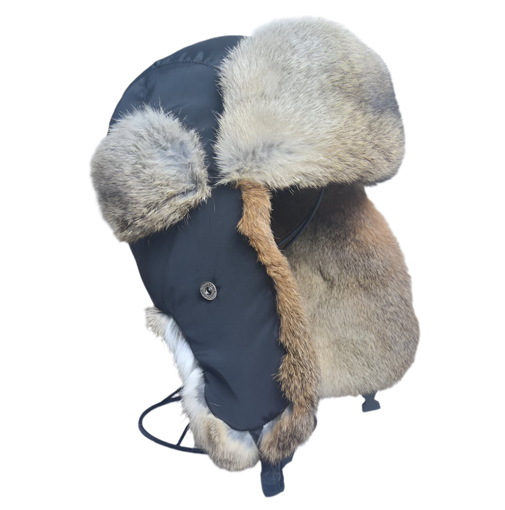 Bomber Hat - Rabbit (100% Real Fur Interior)