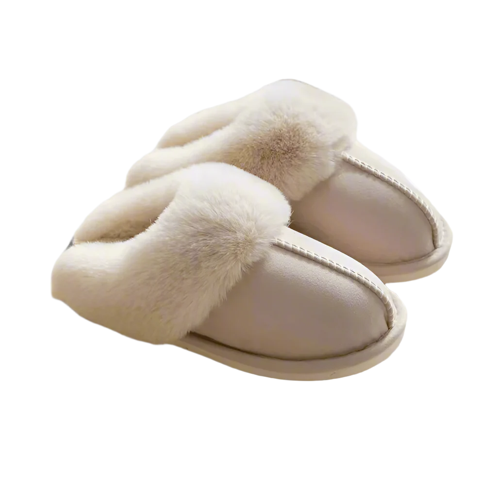 Plush Indoor Slippers - Faux Fur (Cotton)