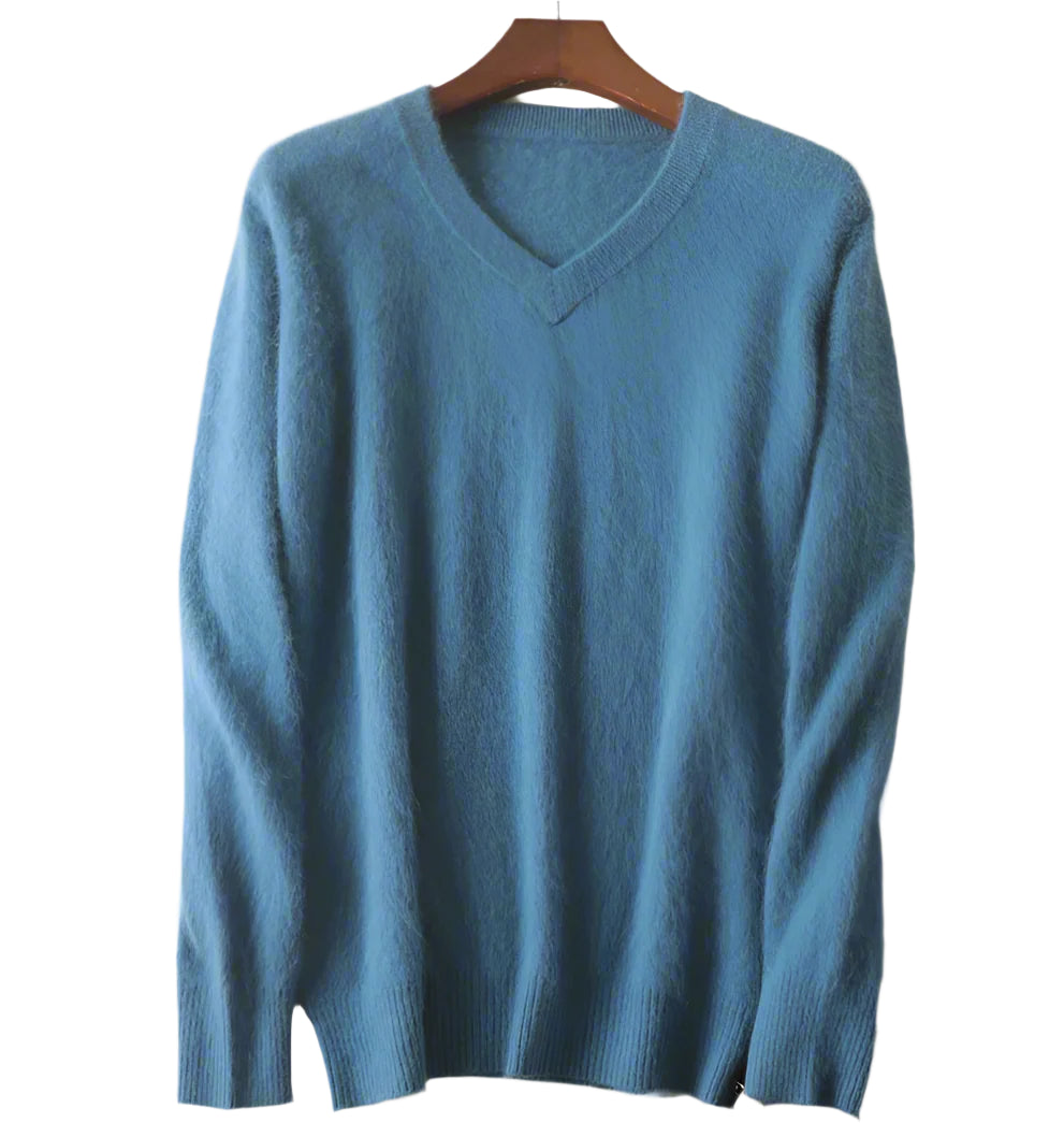 Mink Cashmere Sweater - All Colors | V-Neck (Unisex)