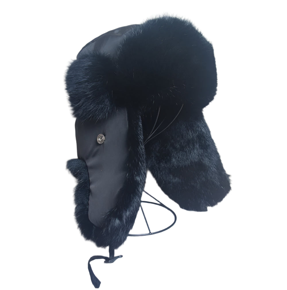 Bomber Hat - Rabbit (100% Real Fur Interior)