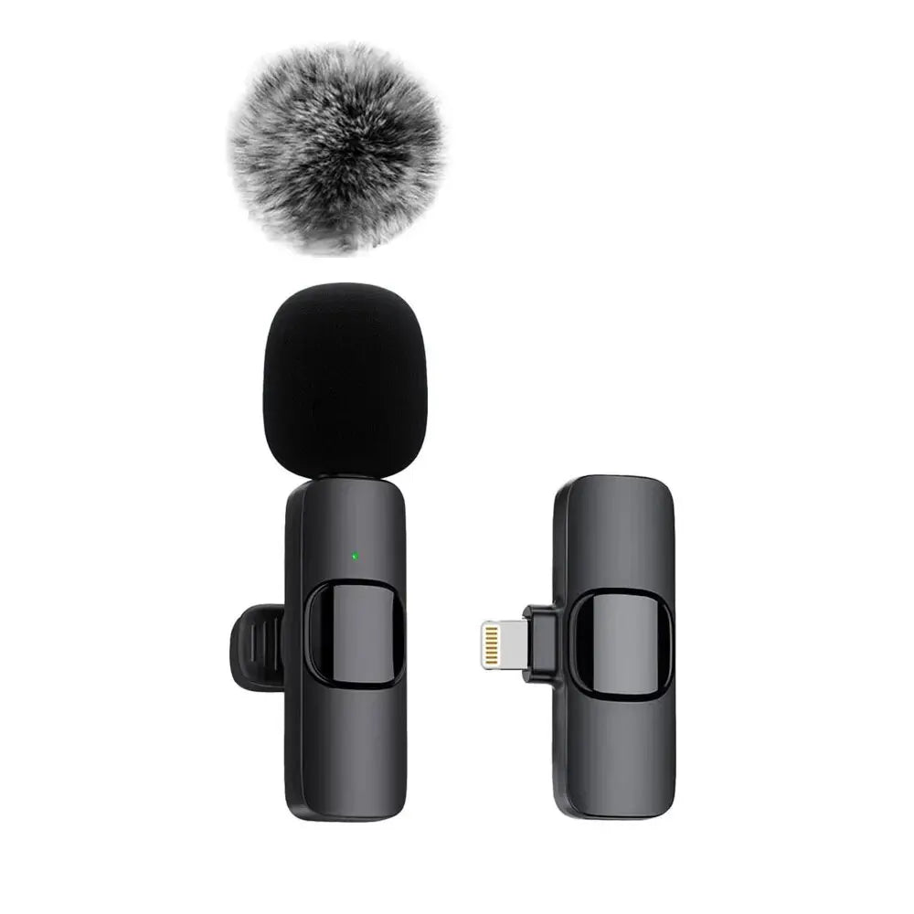 Mini Wireless Microphone Set for Mobile Phones w. DeadCat Windshields (Lavalier)