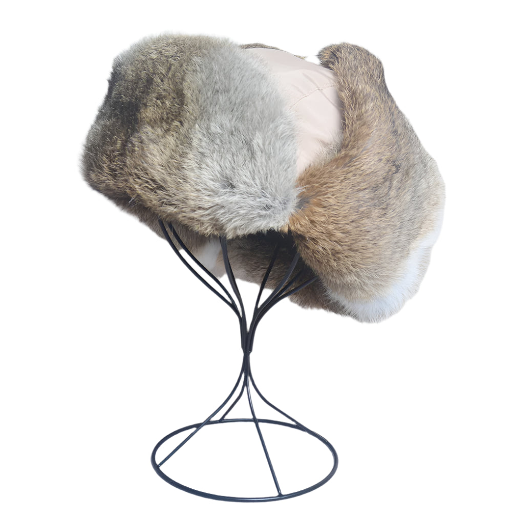 Bomber Hat - Rabbit (100% Real Fur Interior)