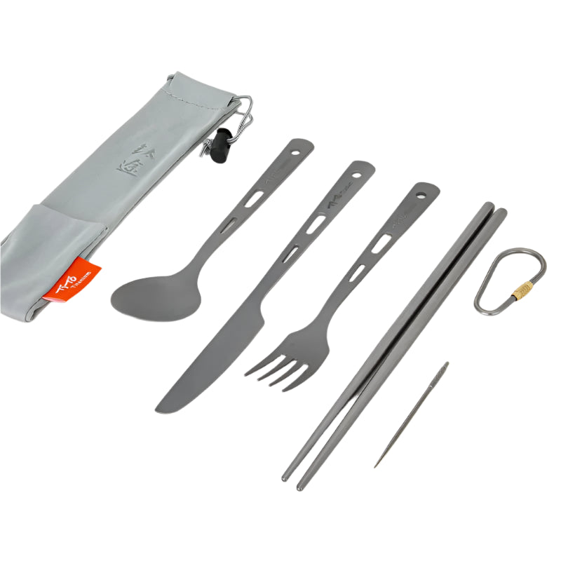 Flatware Set - Ultralight Titanium (Gunmetal)