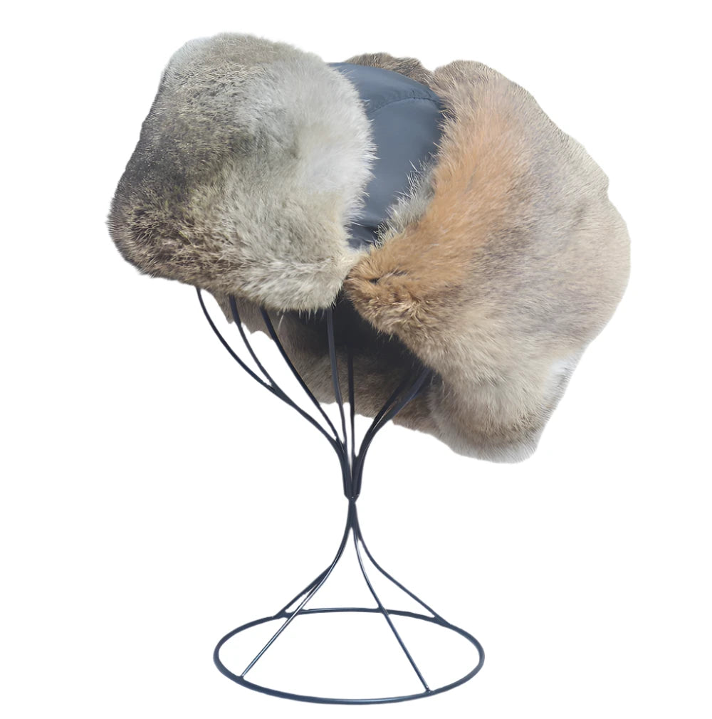 Bomber Hat - Rabbit (100% Real Fur Interior)