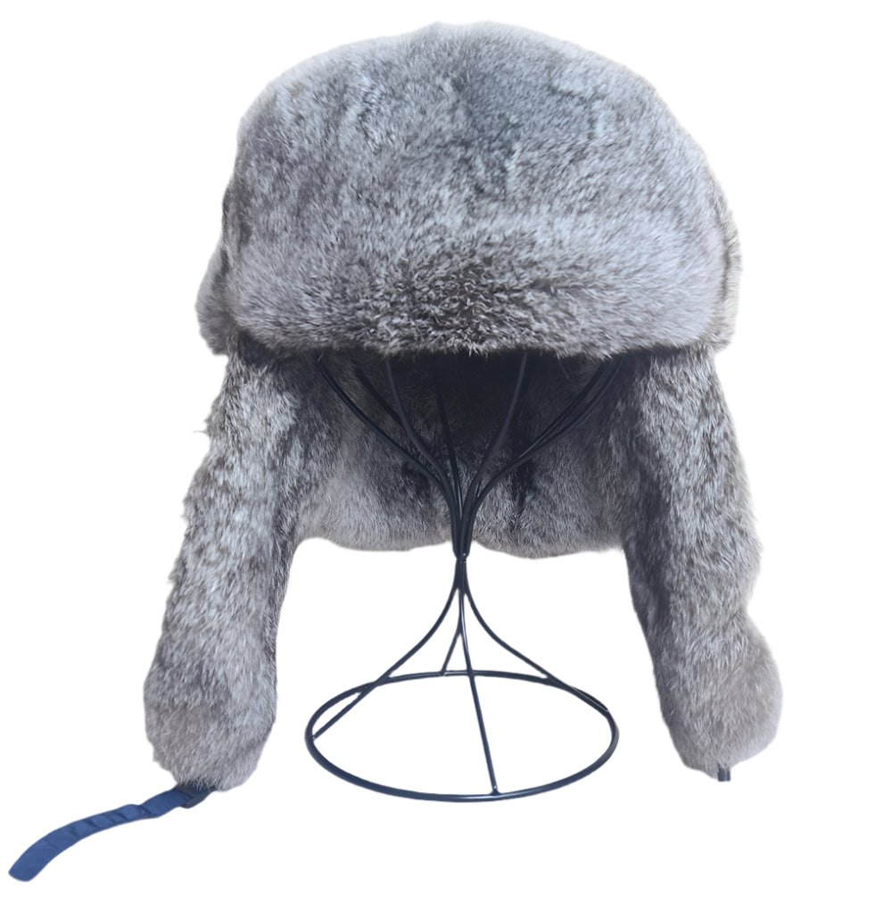 Bomber Hat - Rabbit (100% Real Fur Interior)