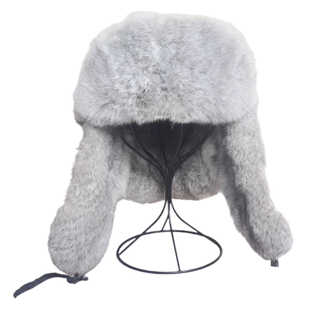 Bomber Hat - Rabbit (100% Real Fur Interior)