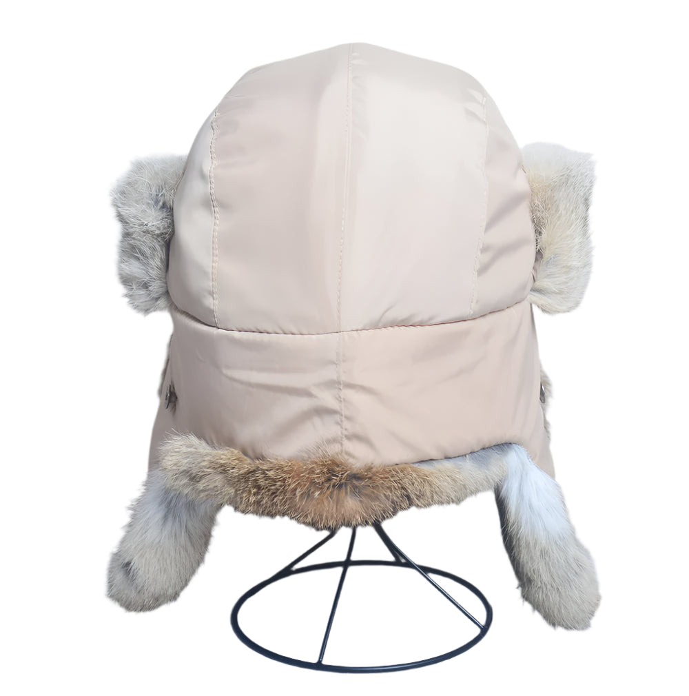 Bomber Hat - Rabbit (100% Real Fur Interior)