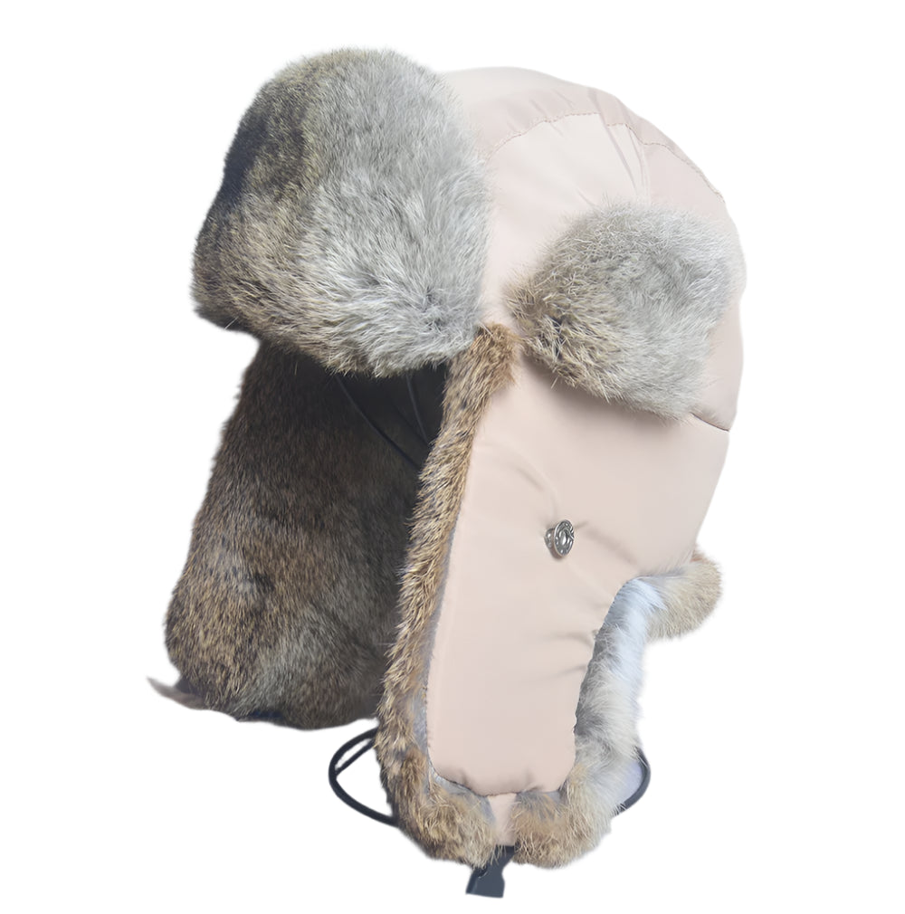 Bomber Hat - Rabbit (100% Real Fur Interior)