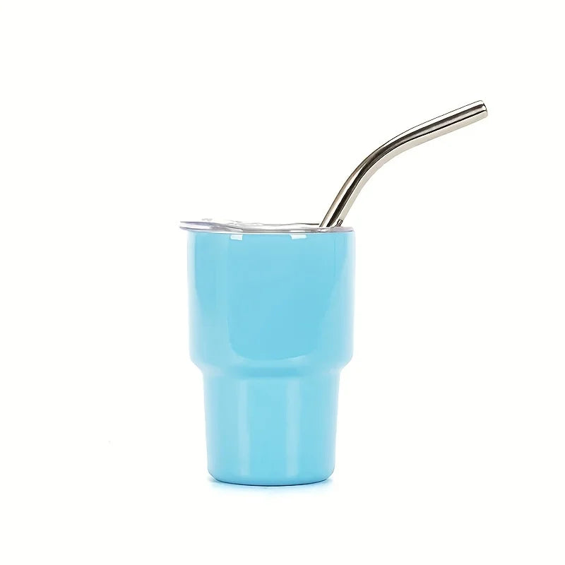 Mini Thermal Espresso Cup w. Lid + Straw (60ml)