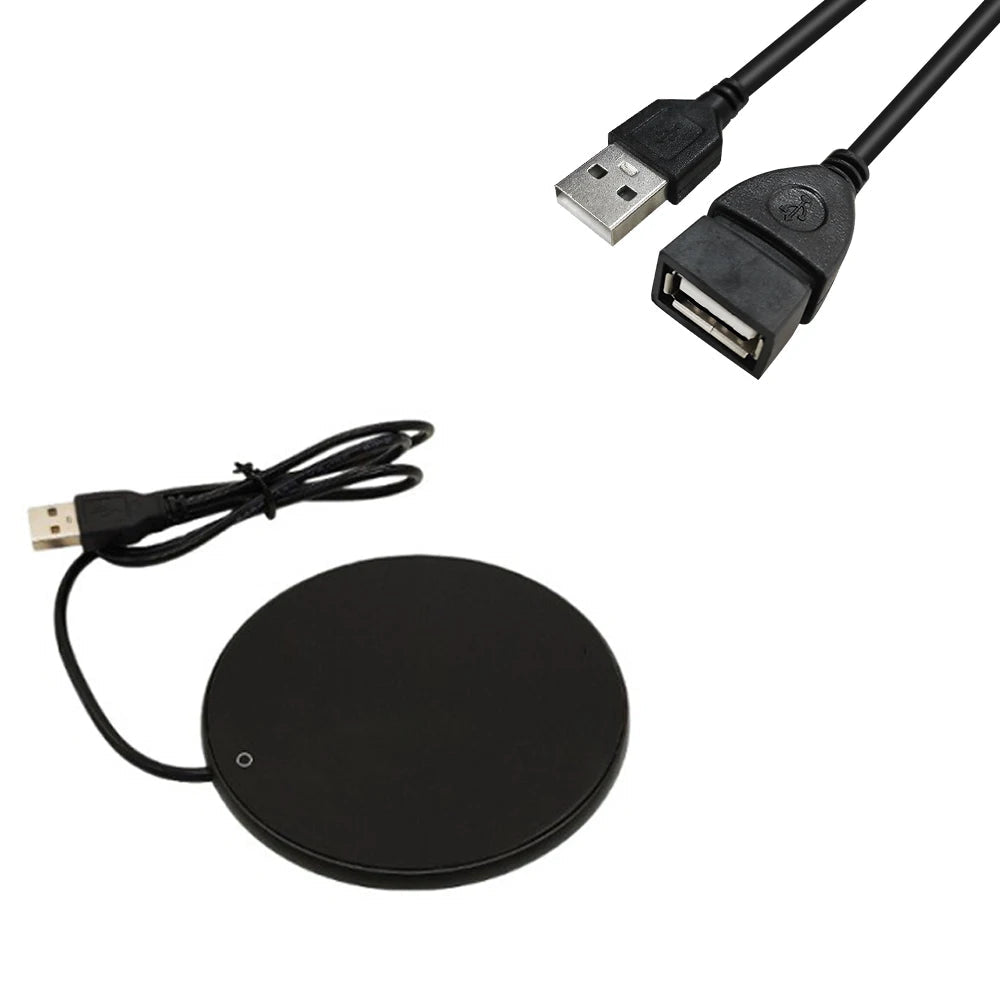 Electric Heating Coaster - Marble Black