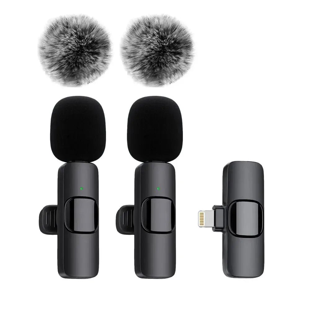 Mini Wireless Microphone Set for Mobile Phones w. DeadCat Windshields (Lavalier)