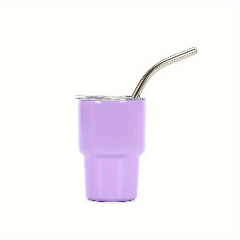 Mini Thermal Espresso Cup w. Lid + Straw (60ml)