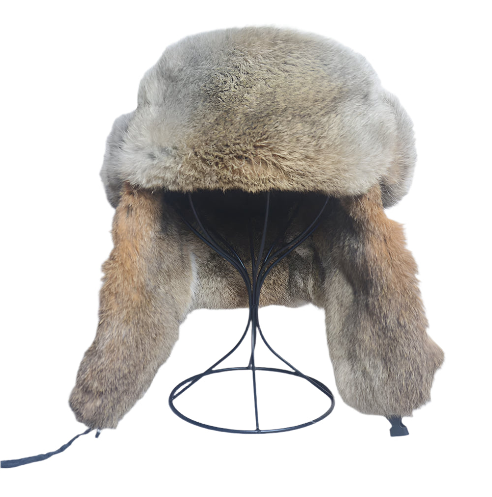 Bomber Hat - Rabbit (100% Real Fur Interior)