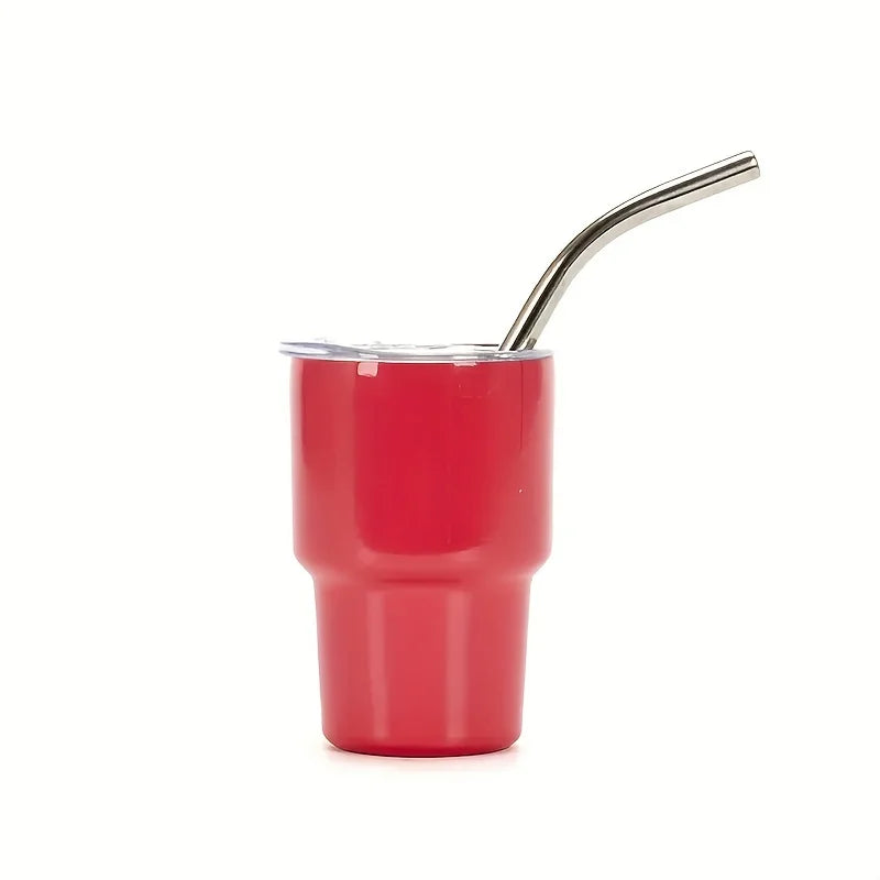 Mini Thermal Espresso Cup w. Lid + Straw (60ml)