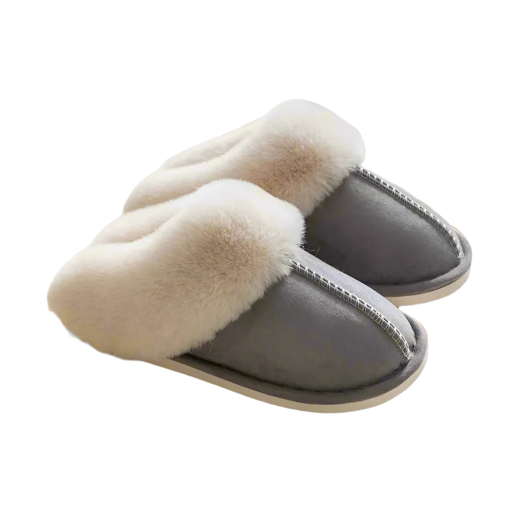 Plush Indoor Slippers - Faux Fur (Cotton)