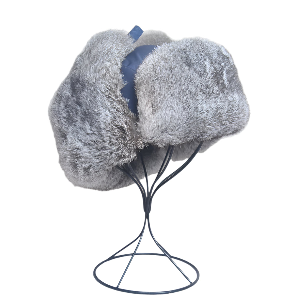 Bomber Hat - Rabbit (100% Real Fur Interior)