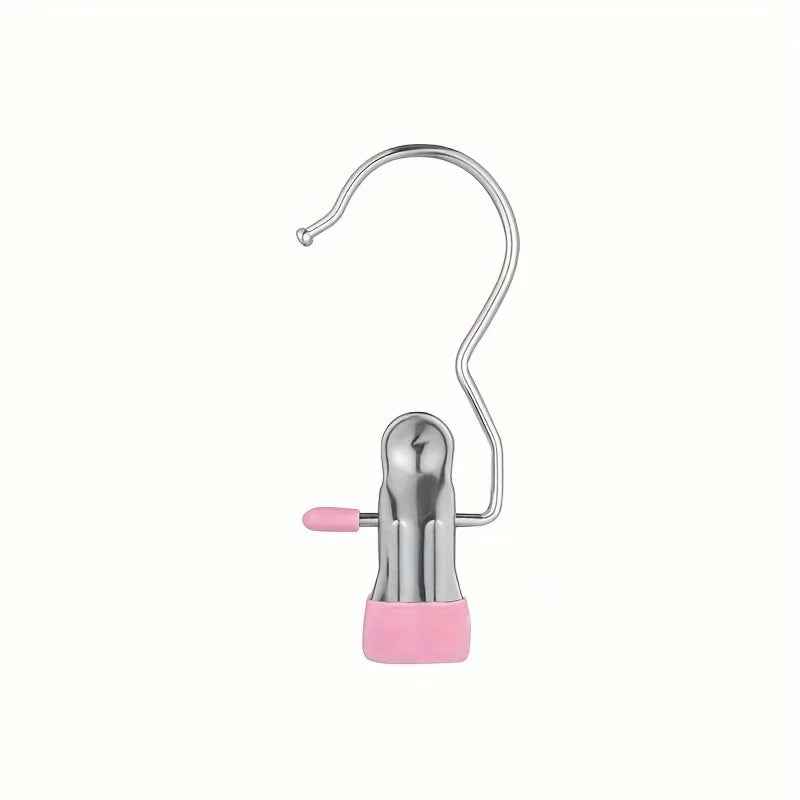 Metal Hook Clips - Stainless Steel + Silicone (5pcs)