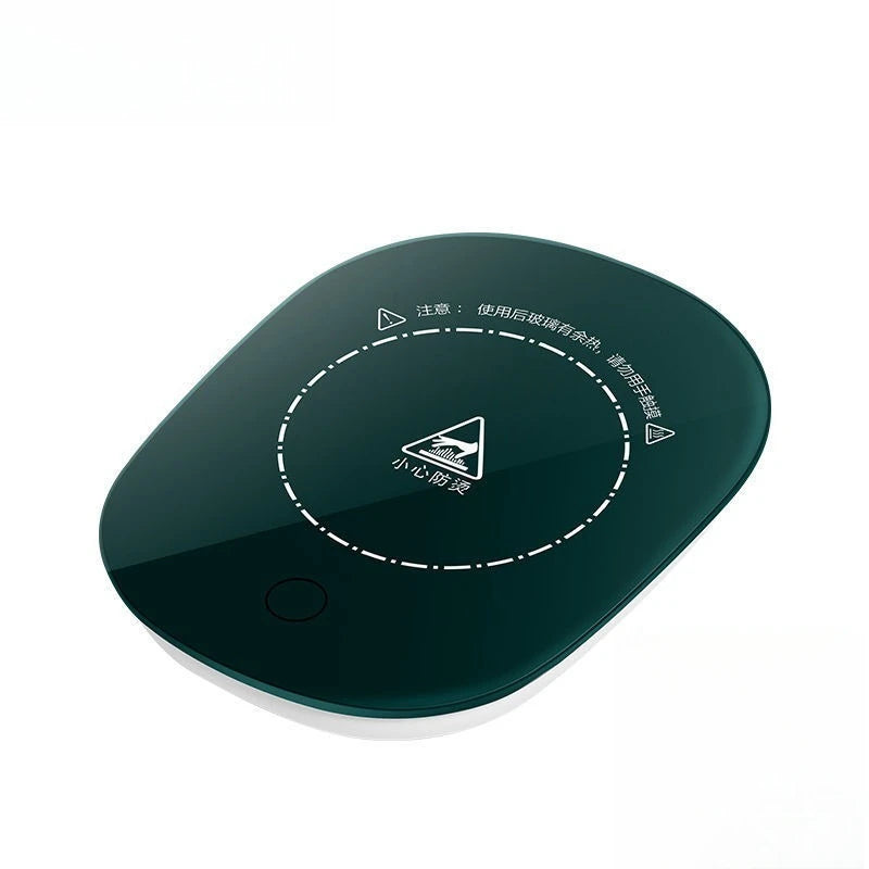 Electric Heating Coaster - Ceramic Pearl (Green / White)