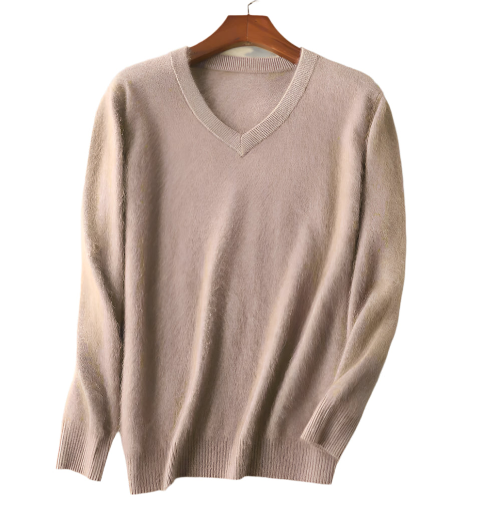 Mink Cashmere Sweater - All Colors | V-Neck (Unisex)