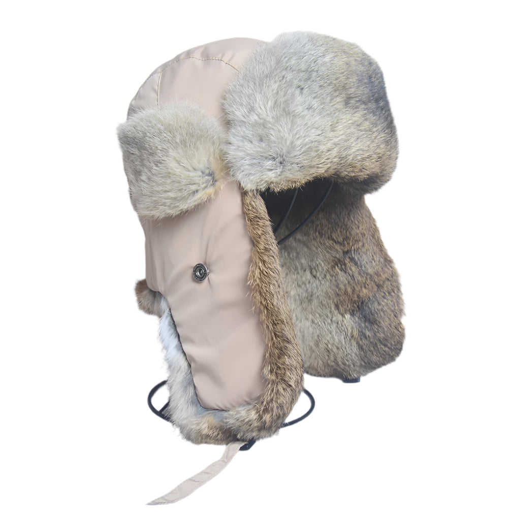 Bomber Hat - Rabbit (100% Real Fur Interior)