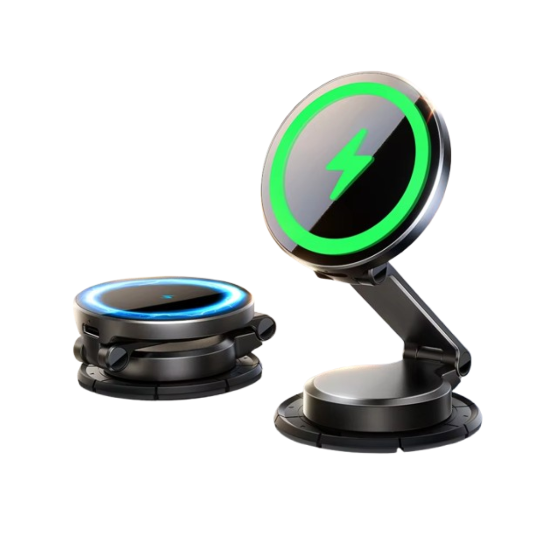 Magnetic Phone Holder w. Extension - 360° Dual Mount w. Strong Suction Cup