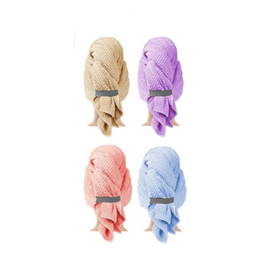 Quick Drying Hair Towel - Microfiber (Turban)