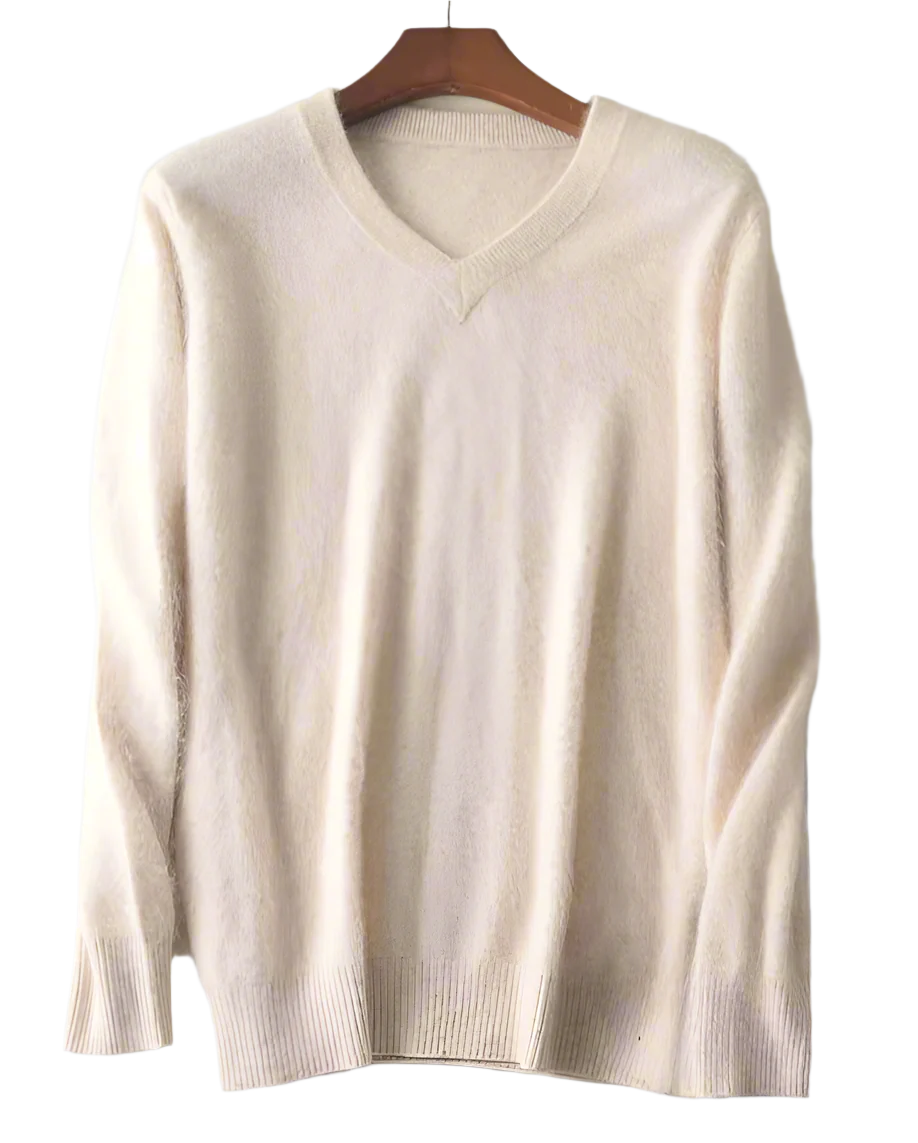 Mink Cashmere Sweater - All Colors | V-Neck (Unisex)